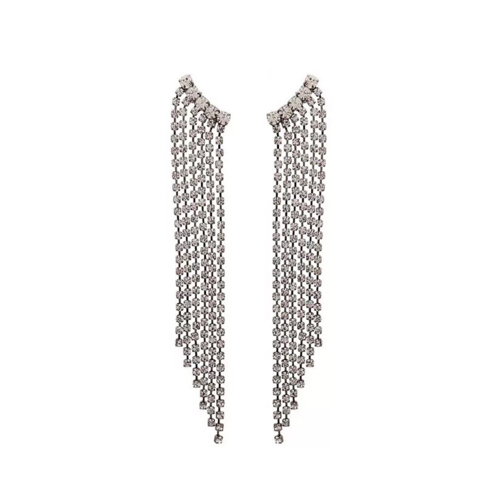 Silver Rhinestone earrings